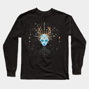 Freyja Norse Goddess Art Nouveau Surreal Long Sleeve T-Shirt